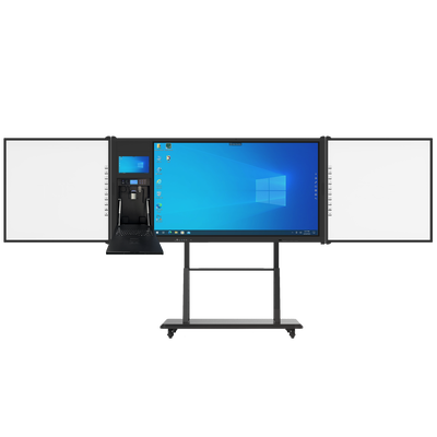 AIO 75-calowy inteligentny panel dotykowy Android Win Side Boards With Cam Mic Mobile Stand For Meeting University