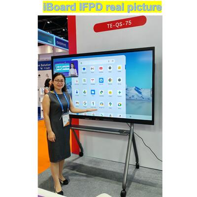 Popularny interaktywny płaski panel o rozdzielczości 55 cali 4k Smart Touch z nowym sprzętem systemu Android do spotkań biurowych w klasie