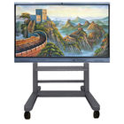 40 Kgs Interactive Whiteboard Stand Flat Screen Cart Lift Mute Casters Moving Cart TV Stand