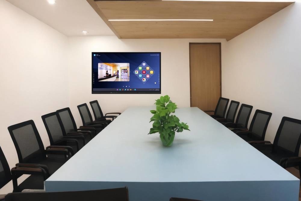 Interaktywny płaski panel Android 14 certyfikowany przez EDLA 65 75 86 cali WIFI BT USB Touch Board Komputer PC do sal konferencyjnych w szkole