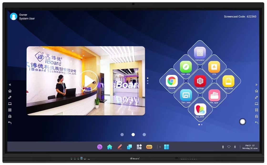 Najnowszy Android14 (32+512GB) 75-calowy interaktywny płaski panel dla rozwiązania High End