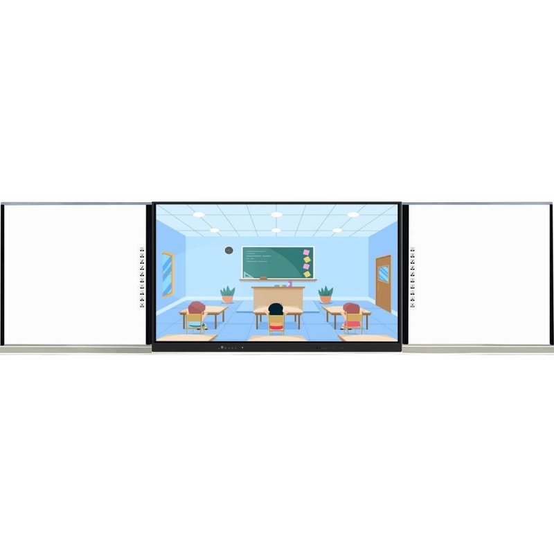 75 86 98 cali inteligentny panel dotykowy typu ABA z bocznymi płytami Android pc system mikrofonu kamery w jednym dla nauczania zespołów zoom spotkania z oprogramowaniem wifi