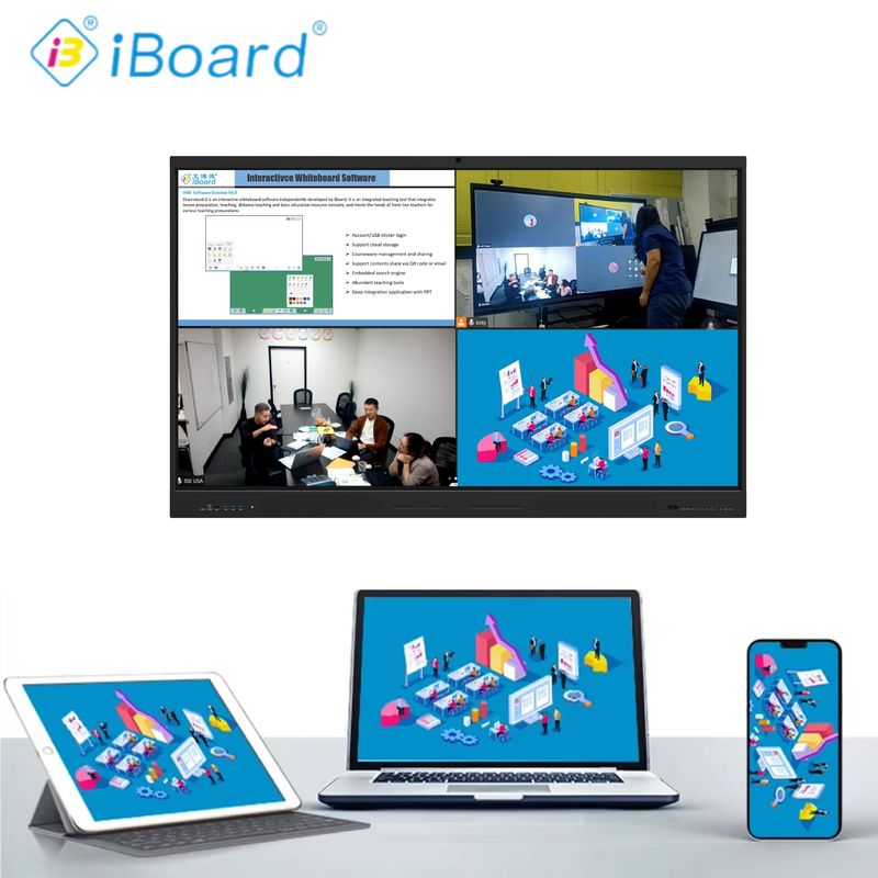 Duży rozmiar 98 cali 4K LCD Interaktywny Smart Board Panel dotykowy Smart Screen do klasy Elektroniczna tablica cyfrowa Smart Board do nauczania