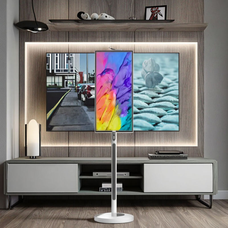 IBoard 27 32 Inch Android 13 Panel dotykowy w komórce Smart TV LCD Monitor ekranu dotykowego Rollable Rollable Stand Rotate z baterią