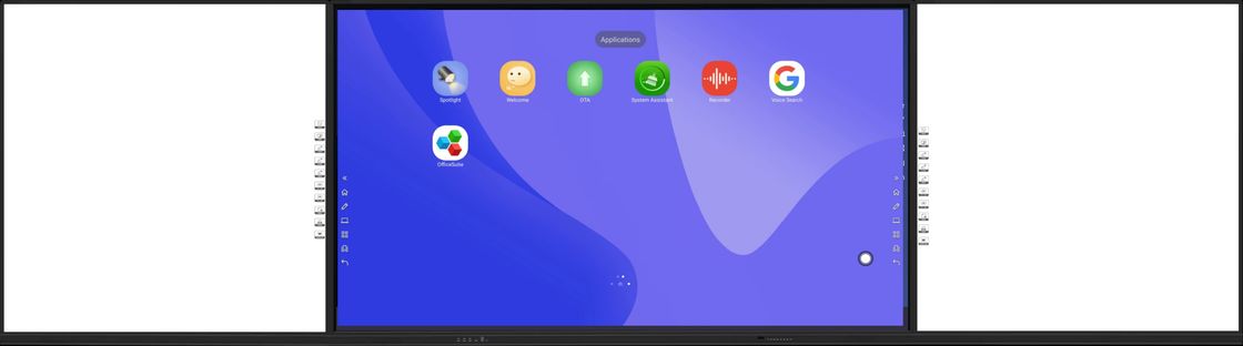 iBoard Factory Android 14 8+128G Interaktywny płaski panel z wysokim kontrastem 1200:1 i prędkością kursora 100 Dot/S 20 punkt dotykowy obsługiwany z ekranem Interaktywna tablica biała