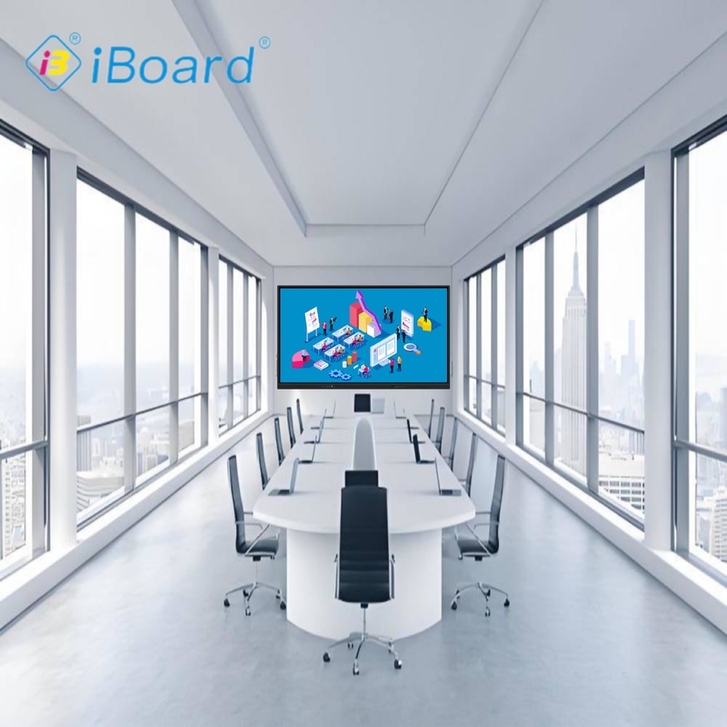 98-calowy interaktywny płaski panel 4K UHD z ekranem dotykowym, funkcją projekcji AI i inteligentną tablicą do sal konferencyjnych