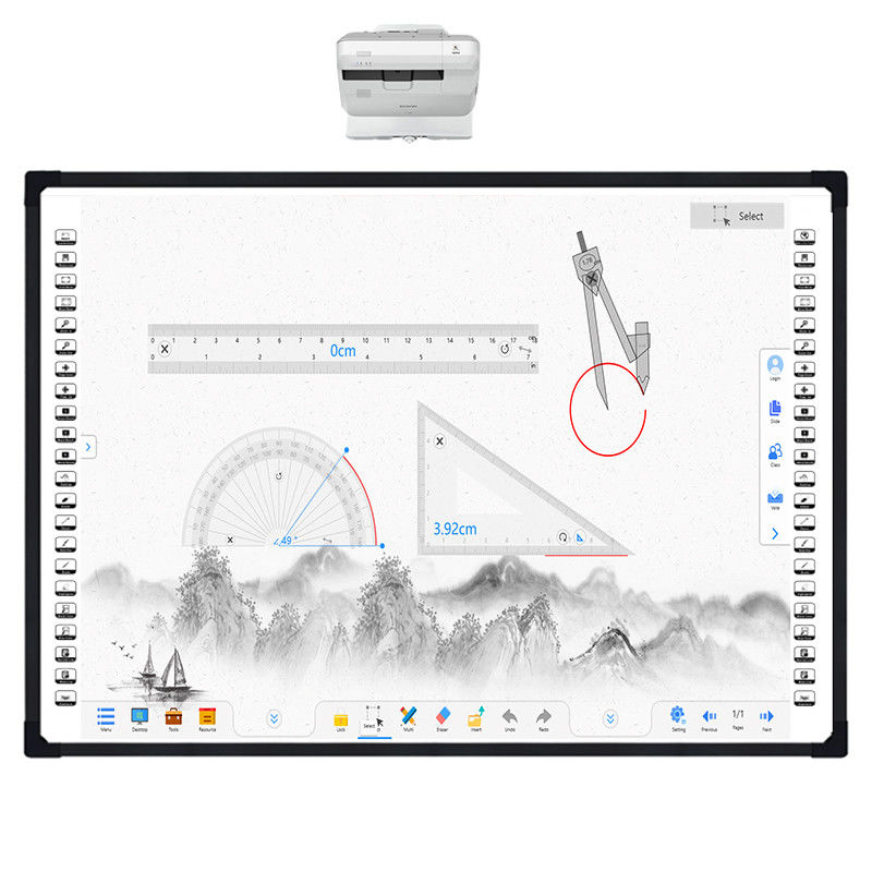 iBoard Factory Digital Smart Whiteboard Aluminium Frame Nano Ceramic Surface For Classroom Teaching Touch Panel Interaktywny tabliczka