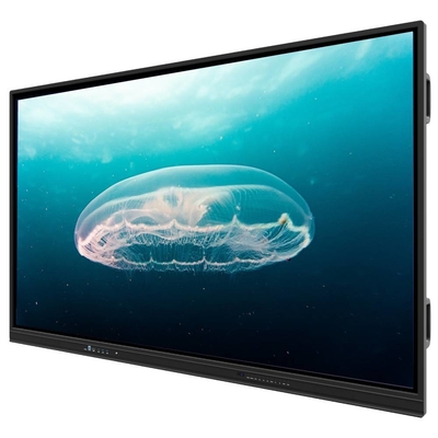Interaktywny płaski panel 98 105 110 Inch Android wygrywa laptop bezprzewodowy udostępnij RJ45 MIC wraz z potężnym oprogramowaniem dla klasy konferencyjnej Online e-learning