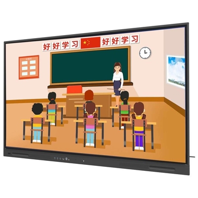 Interaktywny płaski panel 98 110 cali Duży telewizor Smart Touch Screen Android Pc Google Store Wi-Fi Oprogramowanie nauczania Narzędzia chmurowe Zasoby dla biura szkolnego