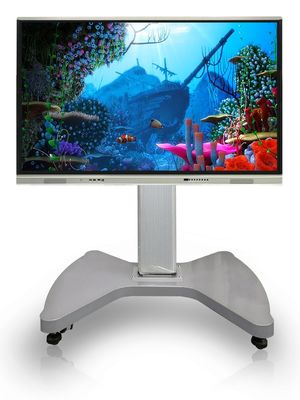 Wzrost silnikowy regulowany ekran dotykowy Monitor interaktywny Smart Board Użyj elektronicznego stoiska mobilnego Dobra jakość Elastyczny stojak