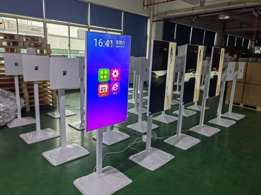 Sprzedaż hurtowa ze skanowaniem zamówienia 23.8 Inch 27inch 32inch Podłoga stojąca Digital Signage Display Reklama Podłoga stojąca Kiosk pojemnościowy dotykowy z Androidem lub systemem Windows
