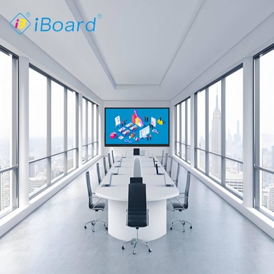 98-calowy interaktywny płaski panel 4K UHD z ekranem dotykowym, funkcją projekcji AI i inteligentną tablicą do sal konferencyjnych