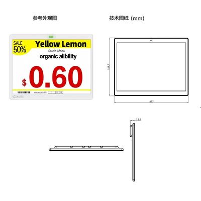 Super Market E-Ink Display Price Tag 4 Kolorowy Elektroniczny Etykieta Półkowa