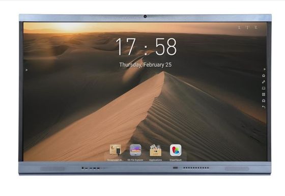 Interaktywny monitor dotykowy LED na podczerwień z systemem Android 11, wbudowany mikrofon kamery
